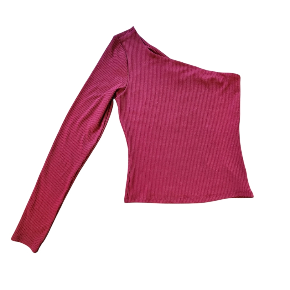 Melrose and Market One-Shoulder Ribbed Top XS